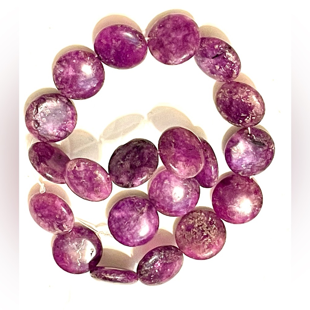 Ruby/Sapphire 20mm Coin Beads